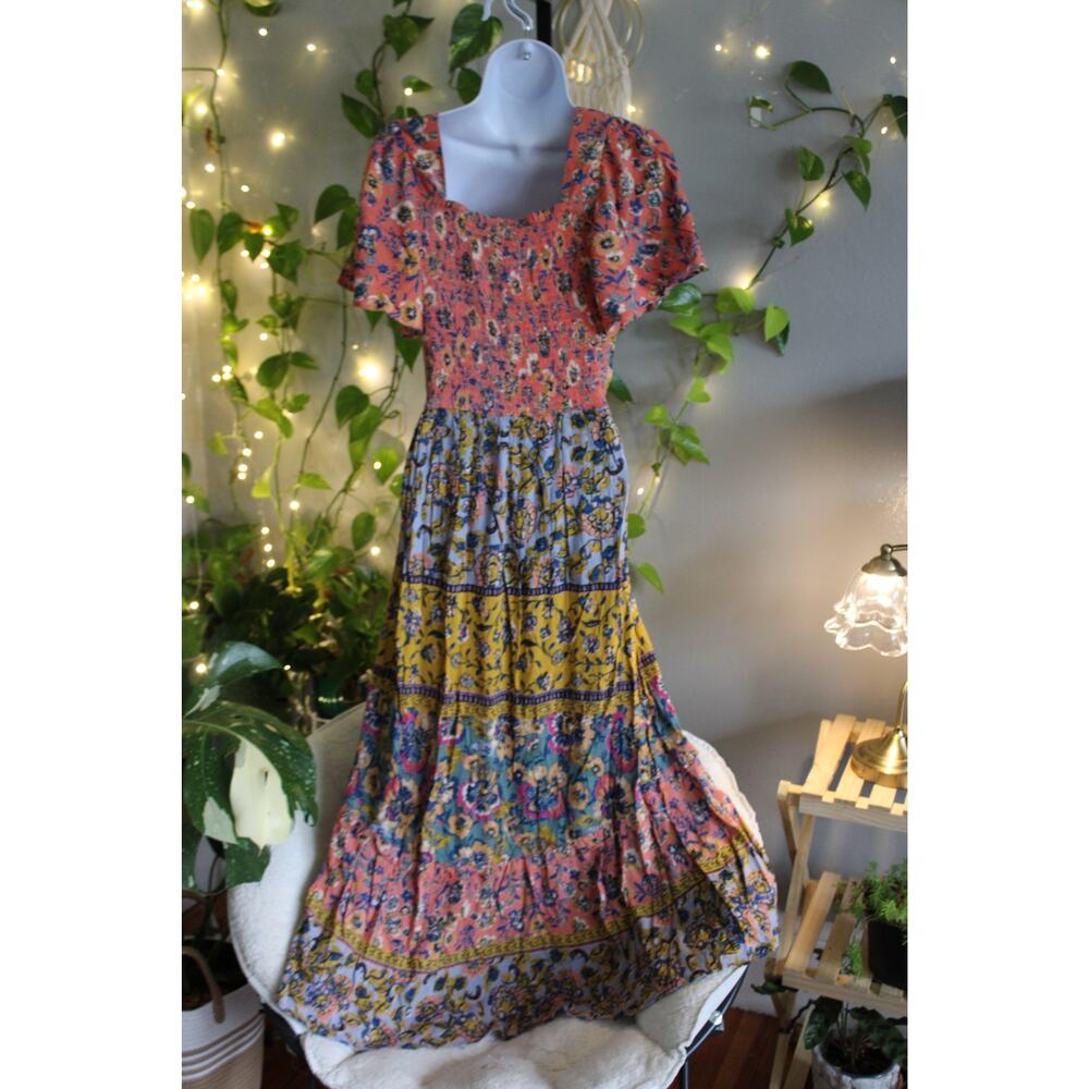 Angie Boho Floral Maxi Dress NWT | | Size S/M - Picture 3 of 7